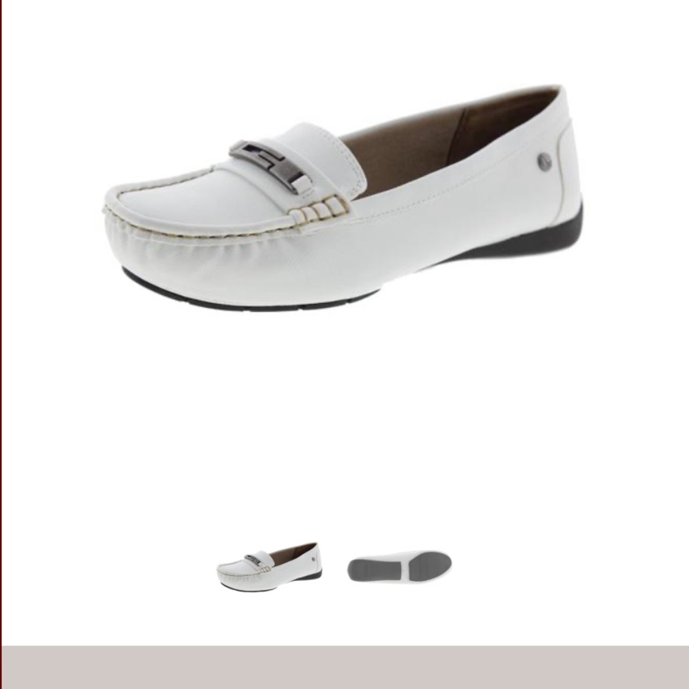 LifeStride Women's Velocity Loafer, White, 11 M US